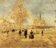 Jean-Francois Raffaelli Notre-Dame de Paris oil painting reproduction